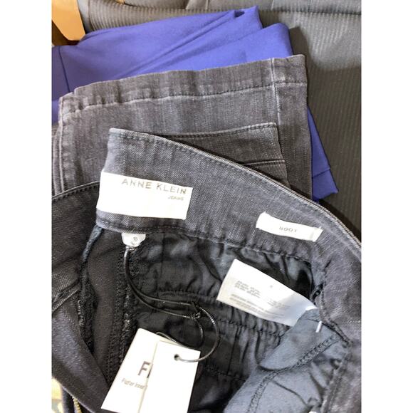 NWT $79.50 Anne Klein Jeans Slim Boot Cut size 8 Black Wash Jeans w/Stretch - Picture 8 of 12
